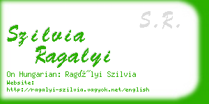 szilvia ragalyi business card